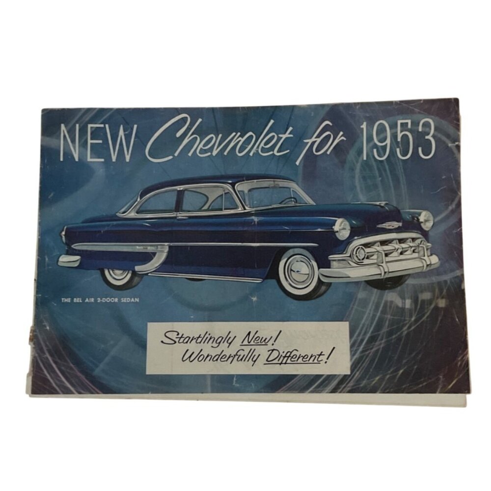 Vtg 1953 Chevrolet Bel Air Poster Brochure Advertising Chevy 150 210 Series